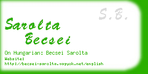 sarolta becsei business card